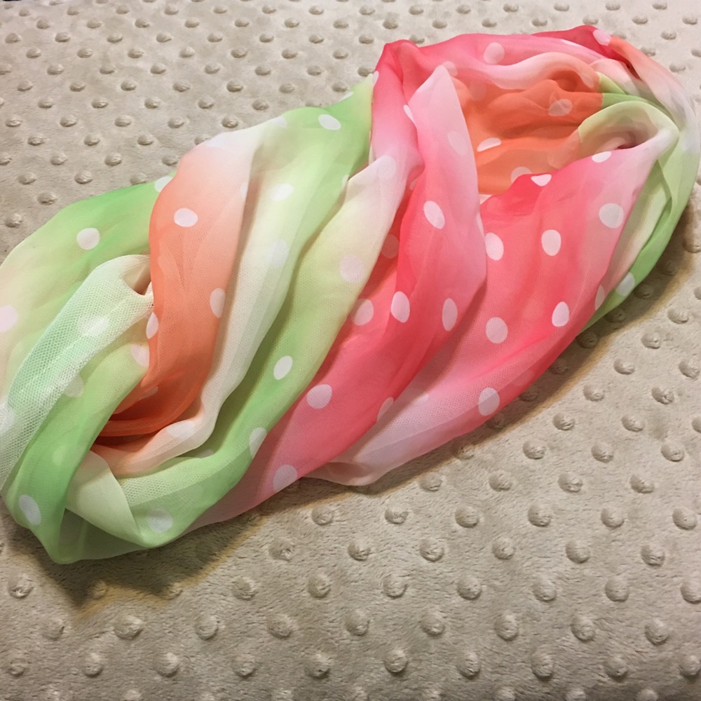 Pretty in Polka Dots infinity scarf